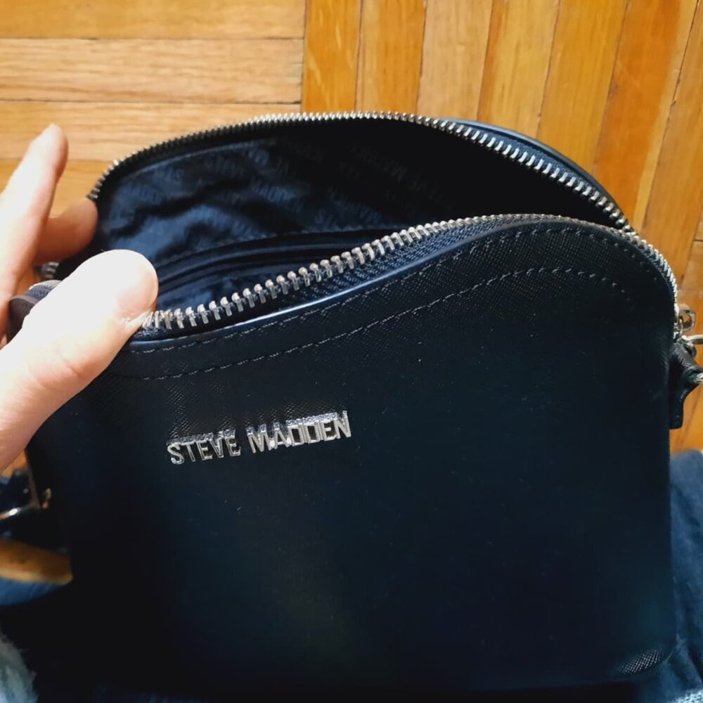 Steve Madden Crossbody bag black and grey, NEW - Picture 8 of 15